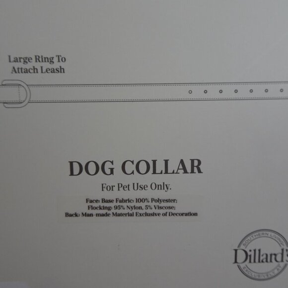 Southern Living Faux Leather Dog Collar Size XS / SMALL Blue Adjustable - Picture 10 of 11